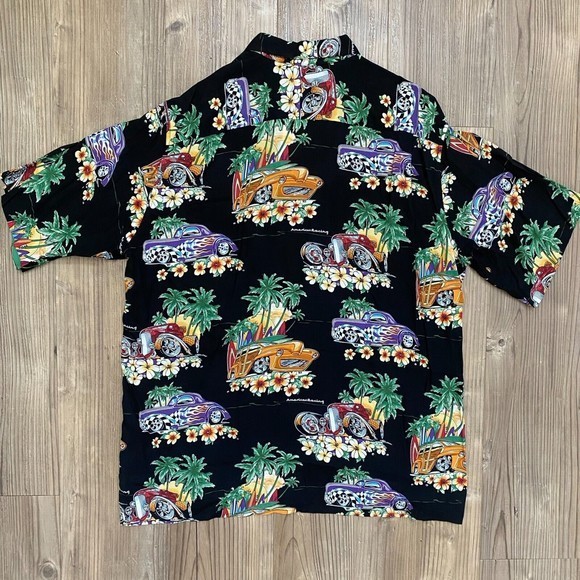 NWT Reyn Spooner - American Classics American Racing Hot Rod Race Cars Shirt - L - Picture 3 of 6